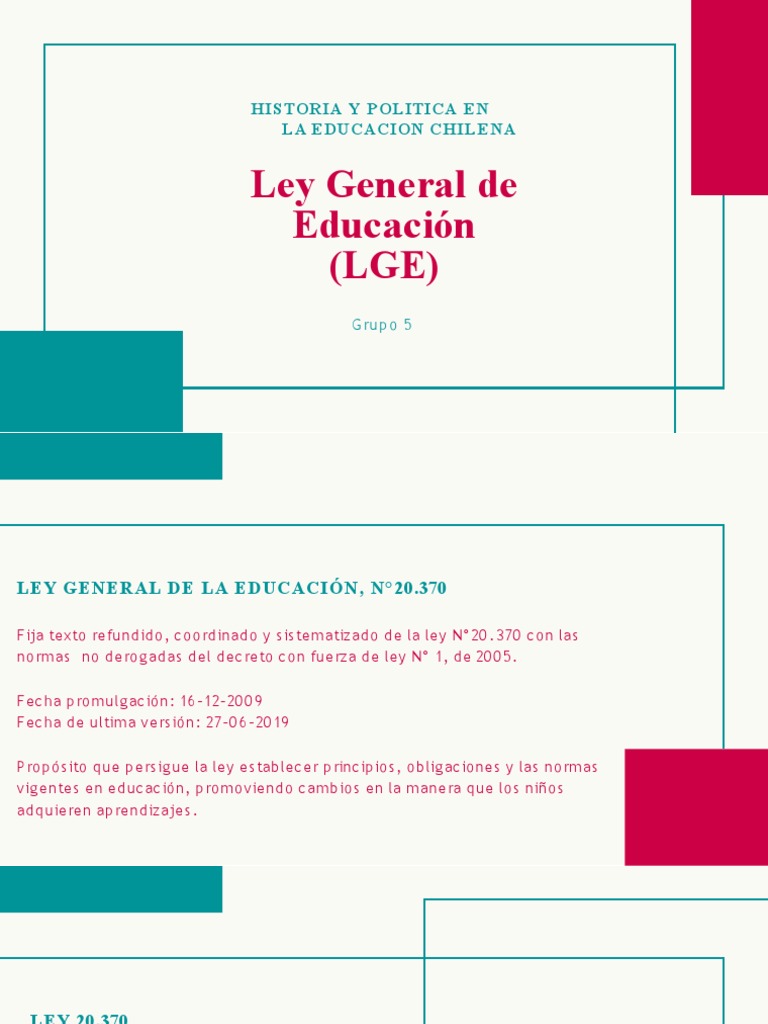 Ley LGE | PDF | Sociedad de las Americas | Chile