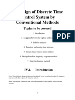 IV Design of Discrete Time Control System by Conventional Methods