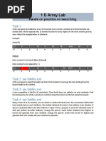 ITC Lab 1D Array Bubble Sort