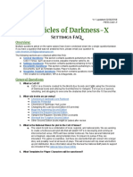 Chronicles of Darkness X (CoD-X) Setting FAQ