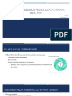 How Does Unemployment Lead To Poor Health?: 1915410 5 DECEMBER 2019