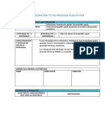 Plantilla de Integración Tic en Procesos Educativos