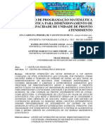 Uso de Programação Matemática Estocástica para Dimensionamento de Capacidade de Unidade de Pronto Atendimento