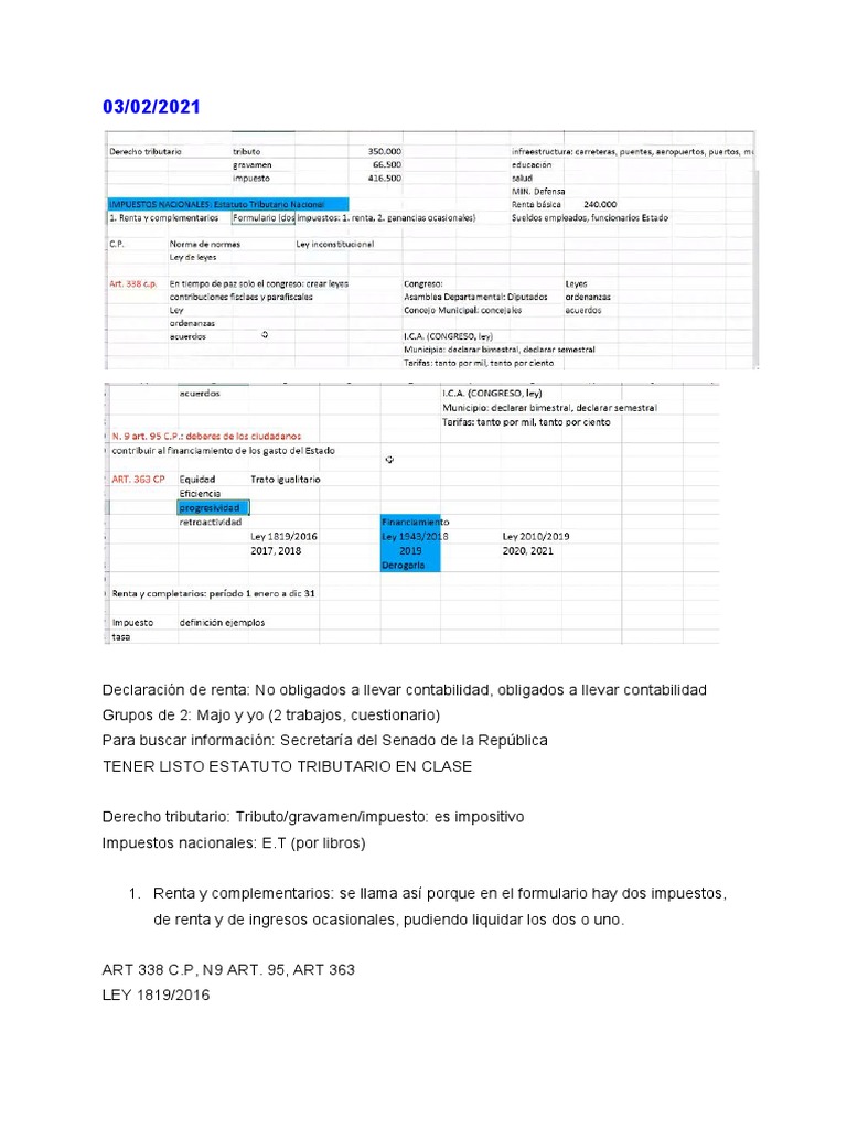 Apuntes de Clase | PDF | Impuesto sobre la renta | Impuestos