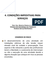 Condições que impedem serviços em instalações elétricas