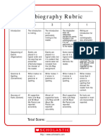 Autobiography Rubric: Category 4 3 2 1