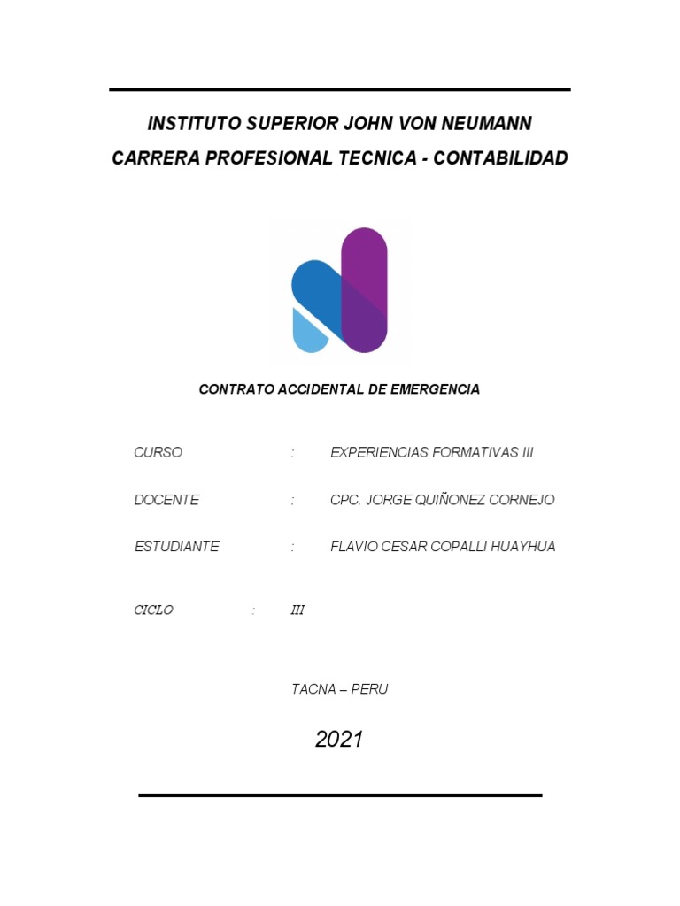 Contrato de Emergencia Laboral en Perú | PDF | Derecho laboral ...