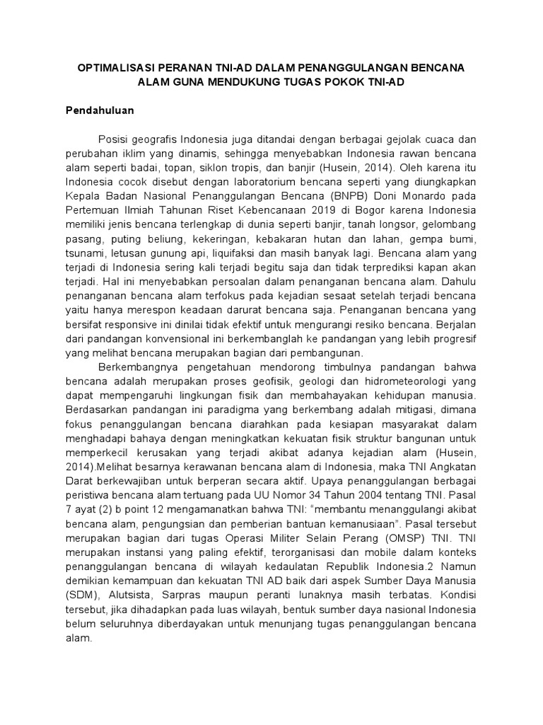 TNI siaga menghadapi bencana alam selama Nataru 2026