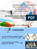 Leyes Mayores y Menores de La Epidemiología