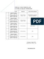 Jadwal Ujian Sekolah