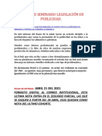 TALLER DE SEMINARIO LEGISLACIÓN DE PUBLICIDAD (2)
