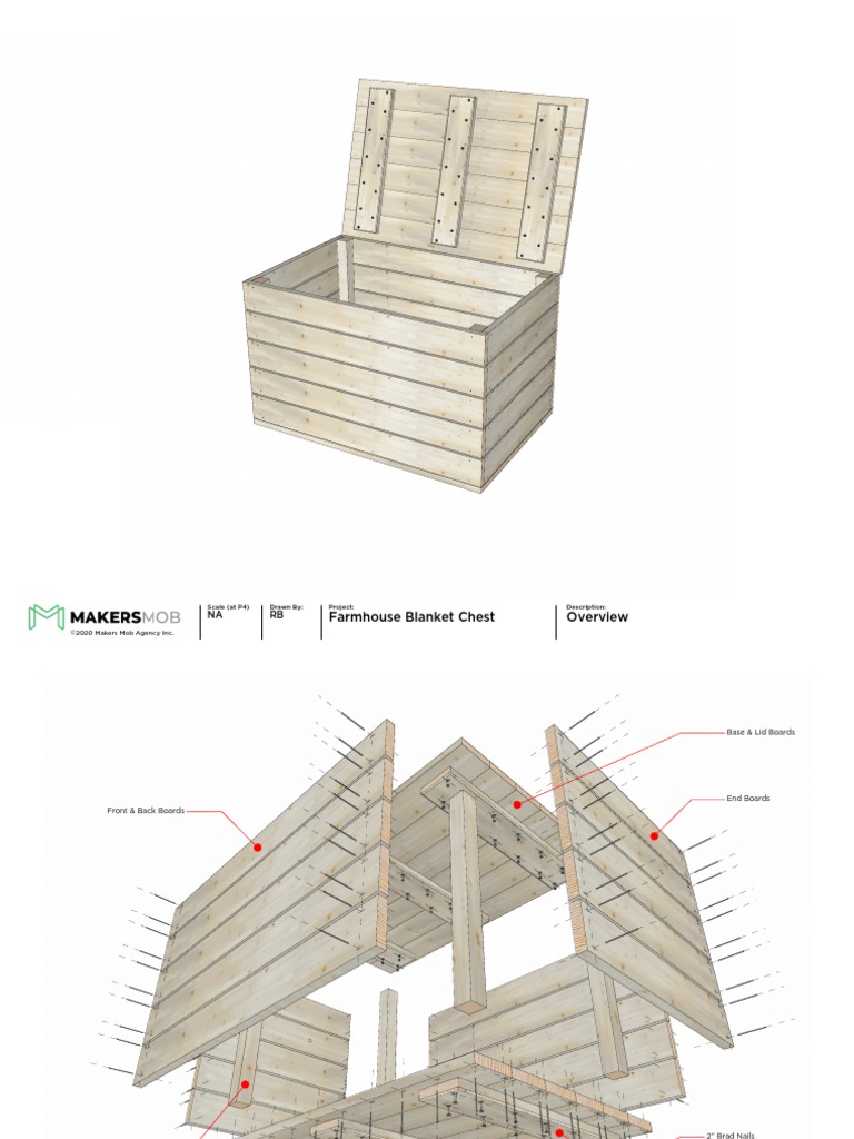 Farmhouse Blanket Chest PDF Crafts Industrial Processes