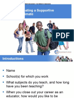 Module 2: Creating A Supportive Classroom Climate: Creating A Safe and Respectful Environment in Our Nation's Classrooms