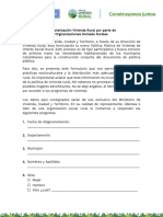Formulario Caracterizacion Vivienda Rural Organizaciones Sociales