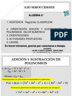 Adición y Sustracción de Polinomios