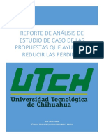 Reporte de Análisis de Estudio de Caso de Las Propuestas Que Ayudan a Reducir Las Pérdidas