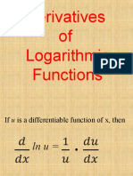 Derivatives of Logarithmic Functions