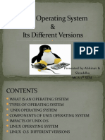 Linux Operating System & Its Different Versions: Presented By:abhinav & Shraddha Mca 1 SEM