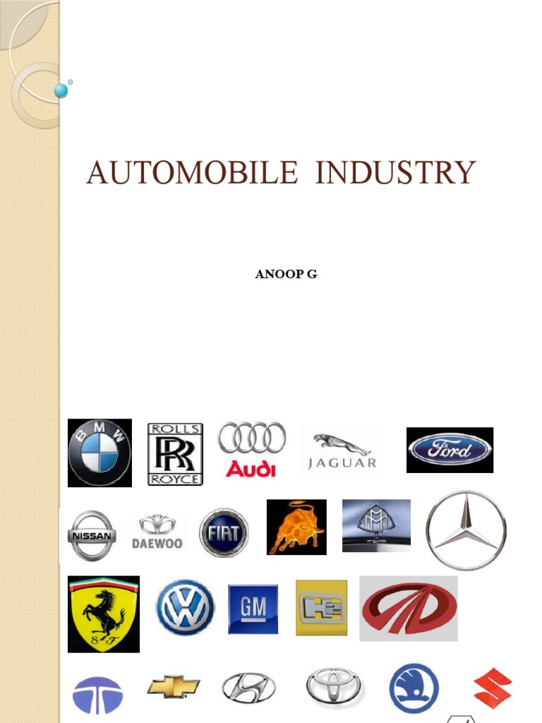 AUTOMOBILE INDUSTRY - Anoop G | PDF | Car | Engines