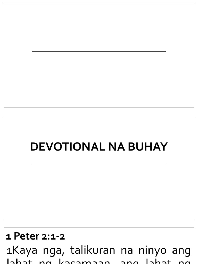 Lesson 5 Devotional Na Buhay | PDF