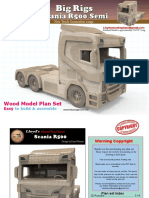 Scania R500 Semi: Wood Model Plan Set