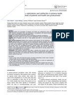 Patients' Ideas, Concerns, Expectations and Satisfaction in Primary Health