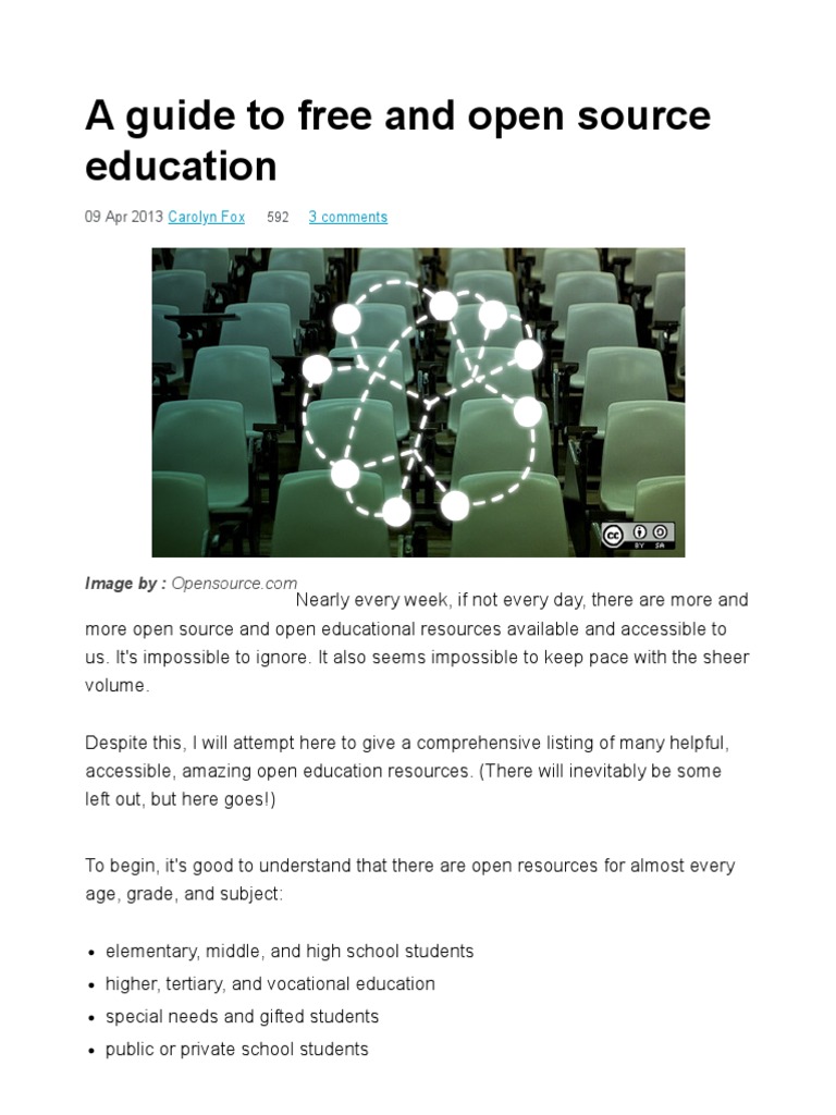 Guide to Open Educational Resources | PDF | Communication | Internet