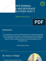 New Normal Food and Beverage Operations Part 3: Hrinternational Inc