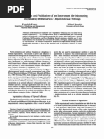 Scale development - kumar & beyerlein