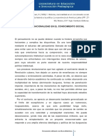 Zemelman, H. (1989) .1. Historia y Racionalidad en El Conocimiento Social.