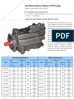 Variable Axial Piston Eaton Vickers PVH Pump: Industrial Applications Mobile Applications