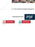 Cover Letter Sample For Fresh Graduate Hospitality Management
