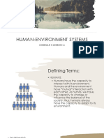 Human-Environment Systems: Module 3 Lesson 4