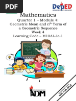 Mathematics: Quarter 1 - Module 4