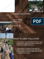 Land Pollution: Presented by Binal Shah Roll No. 09