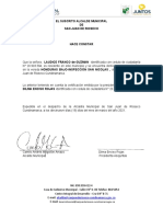 Certificación Laudice Franco