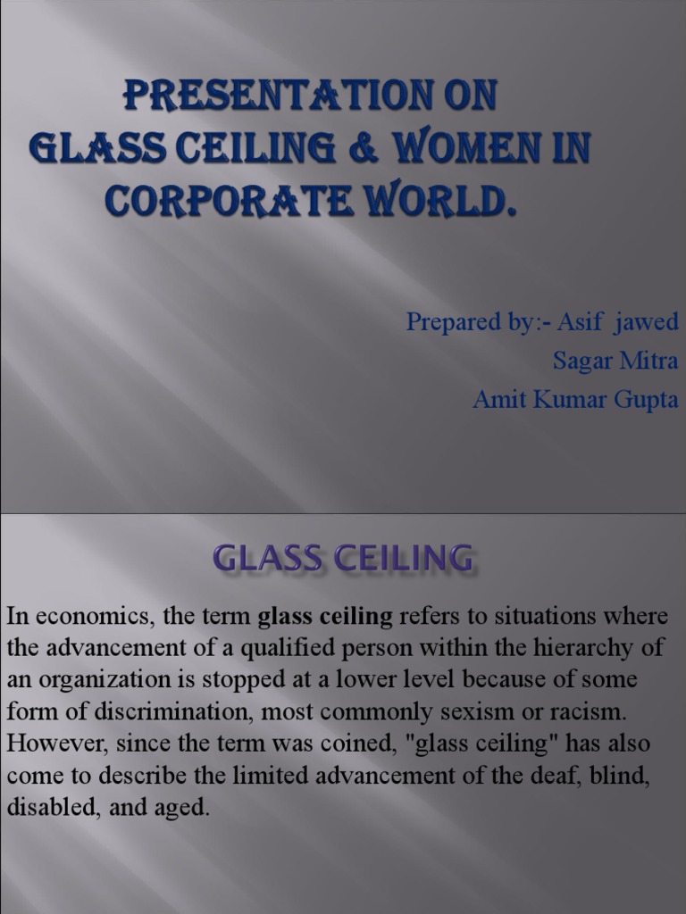 Ppt On Glass Ceiling