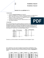 Estadística General: Análisis de datos de ventas y encuestas