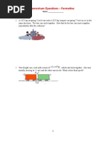 Momentum Worksheet