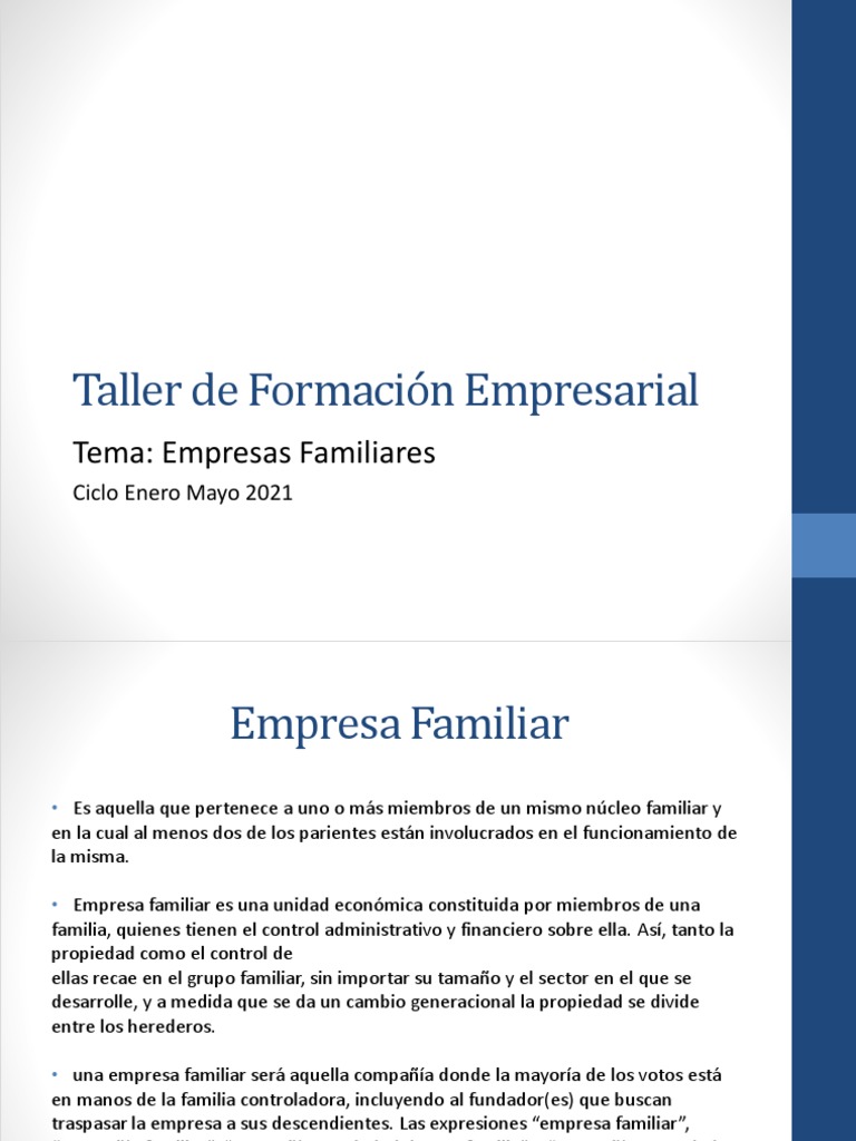 Empresas Familiares | PDF | Empresas | Iniciativa empresarial