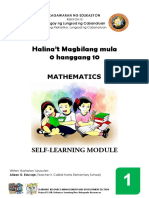 Halina't Magbilang Mula 0 Hanggang 10: Self-Learning Module