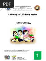 Grade 1 Math Activity Sheets Q1 Week 2 | PDF