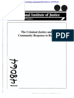 The Criminal Justice and Community Response To Rape: U.S. Department of Justice