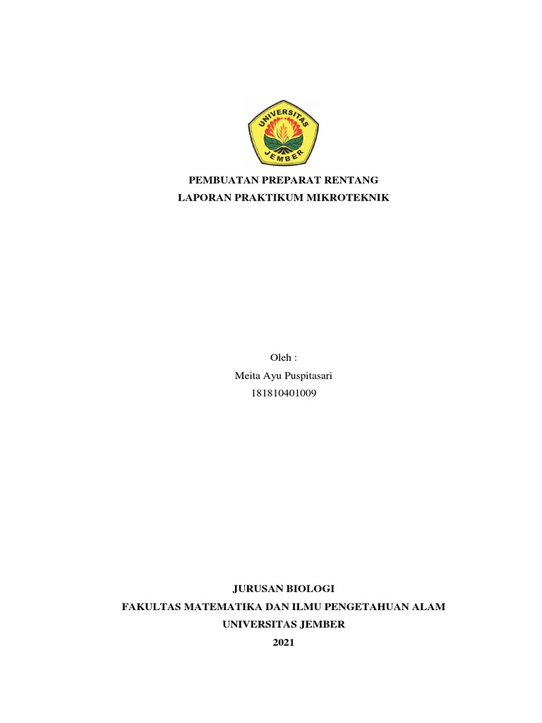 Pembuatan Preparat Rentang Jaringan Ikat | PDF | Kesehatan Holistik ...