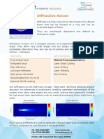 Diffractive Axicon: Features Applications