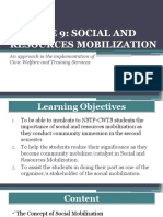 Module 9: Social and Resources Mobilization: An Approach in The Implementation of Civic Welfare and Training Services