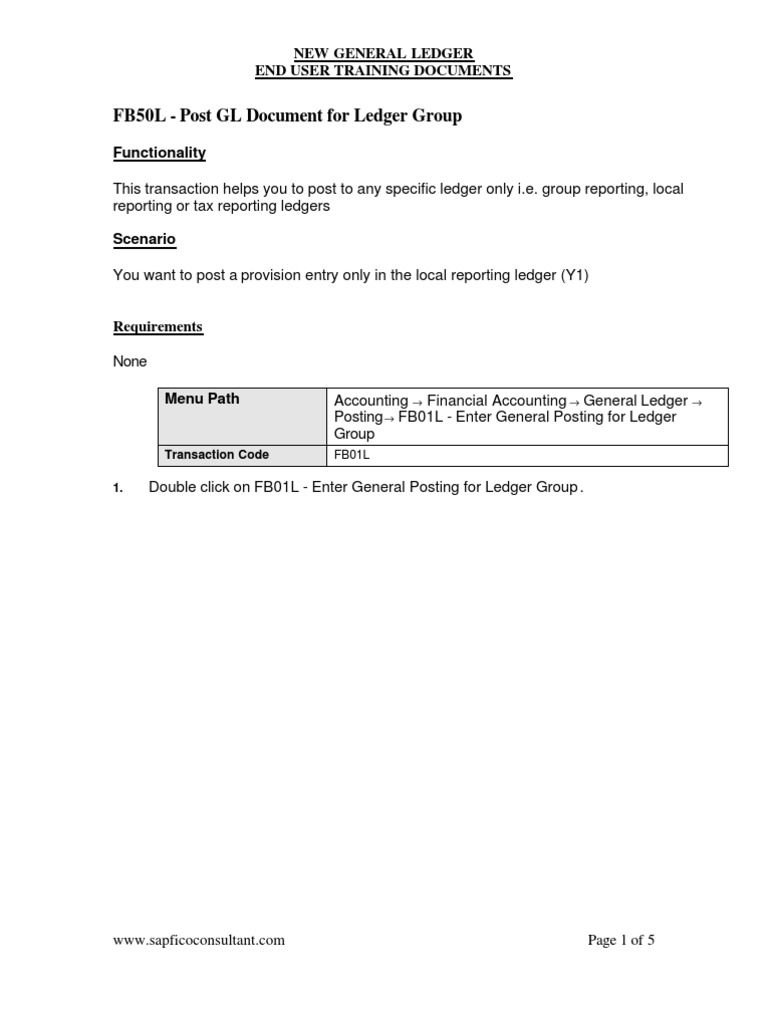 Post GL Document in SAP FB50L | PDF | Economies | Computing