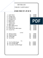 Fresh Fruit Juice: Beverage "Virgin Cafetaria"