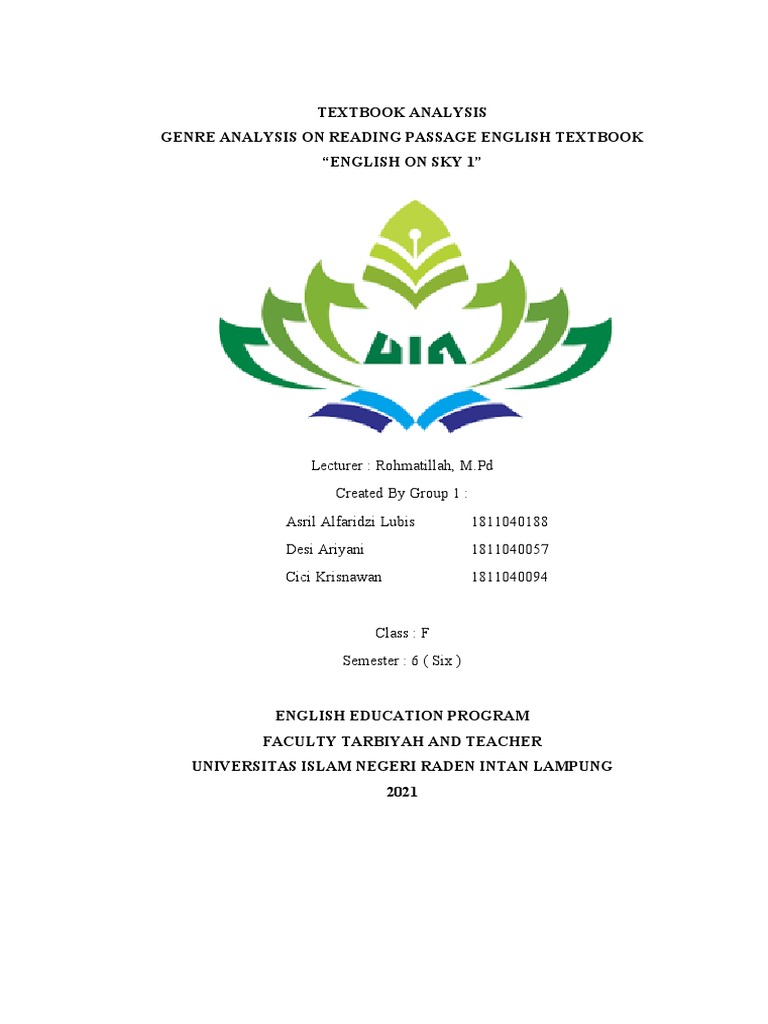 Makalah Analysis Textbook PDF Curriculum Textbook