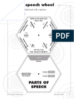 Parts of speech wheel craft game RIC Publications